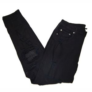Jackson Distressed Black Jeans Slim Size 34